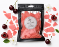Black Cherry Wax Melts Sovaré in a resealable black pouch with pink chunks