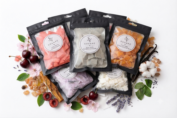 Wax Melts Flakes Bundle of 3 by Sovaré, assorted colors wax tarts